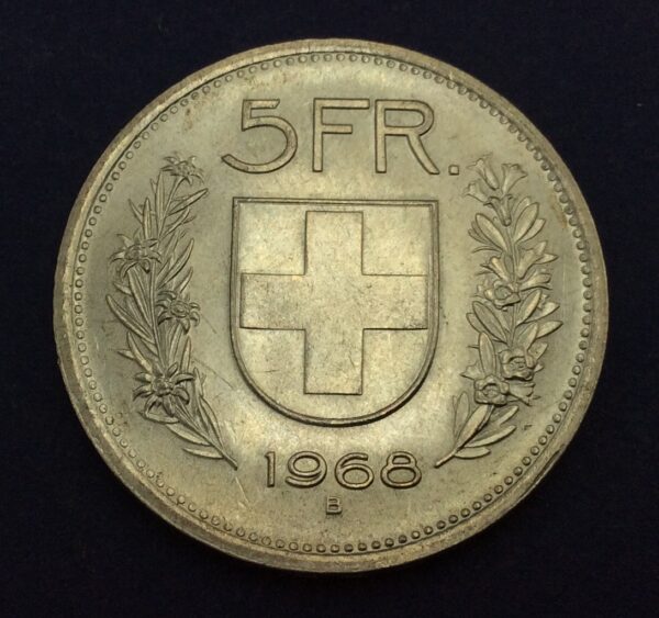 Switzerland 5 Francs 1968 Coin GB270 - Image 2