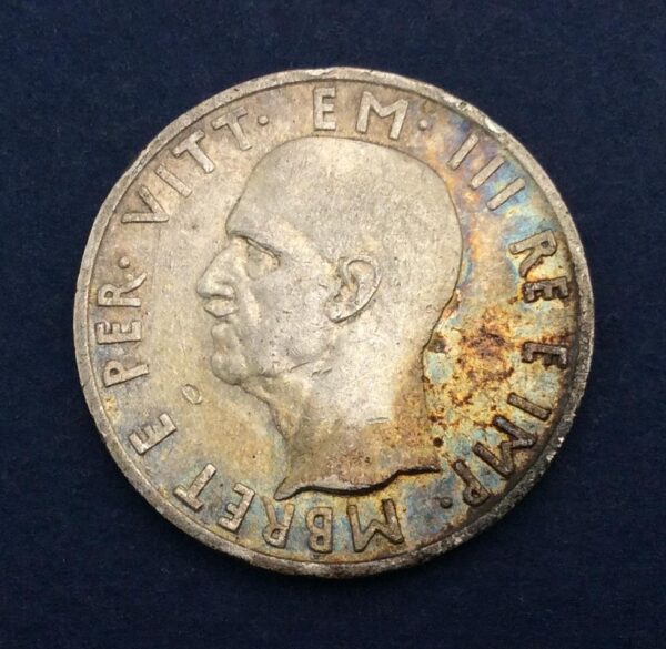 Albania 5 Lek 1939 Silver Coin GC277
