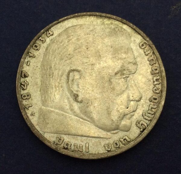 German 2 Reichsmark 1938 Silver Coin GC283