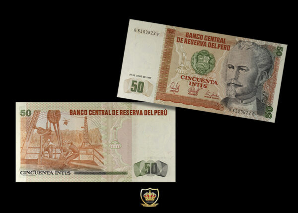 1987 Peru UNC - 50 Intis Αυστηρά ακυκλοφόρητo PG