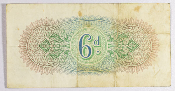 1943 BRITISH MILITARY AUTHORITY 6 PENCE (GREECE ) PGB1A - Image 2
