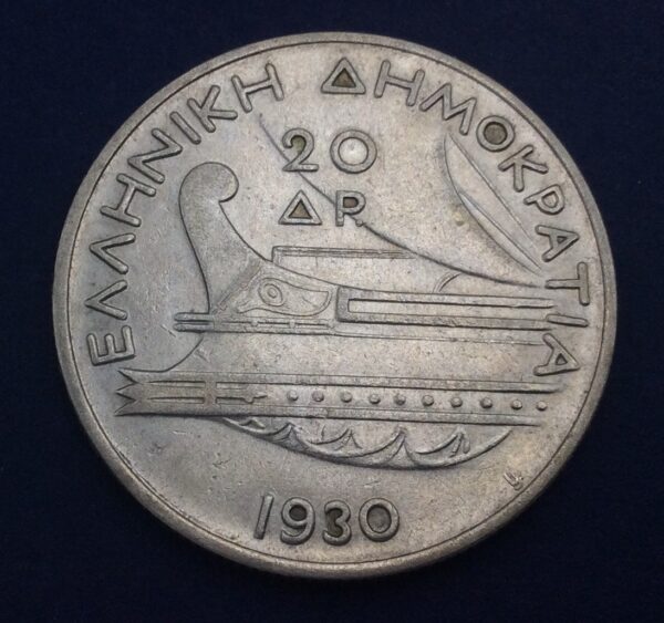 Greece 20 Drachmai 1930 GC306 - Image 2