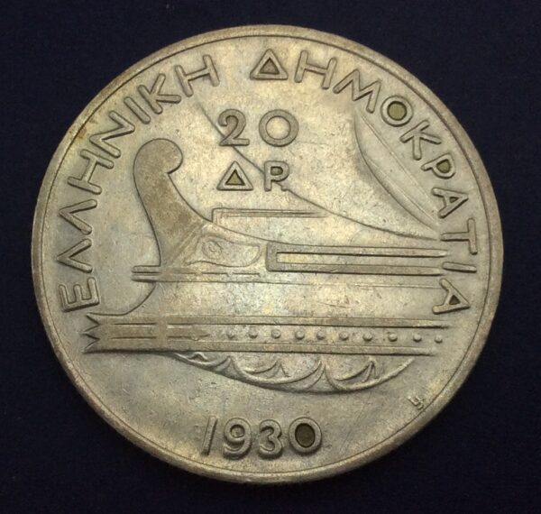 Greece 20 Drachmai 1930 GC307 - Image 2