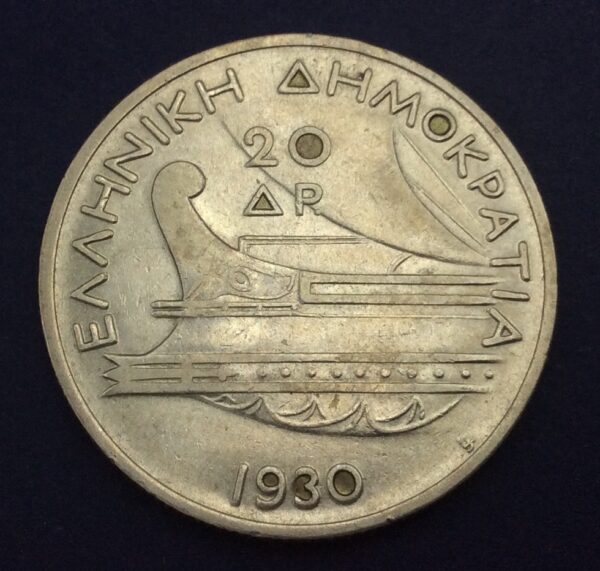 Greece 20 Drachmai 1930 GC311 - Image 2