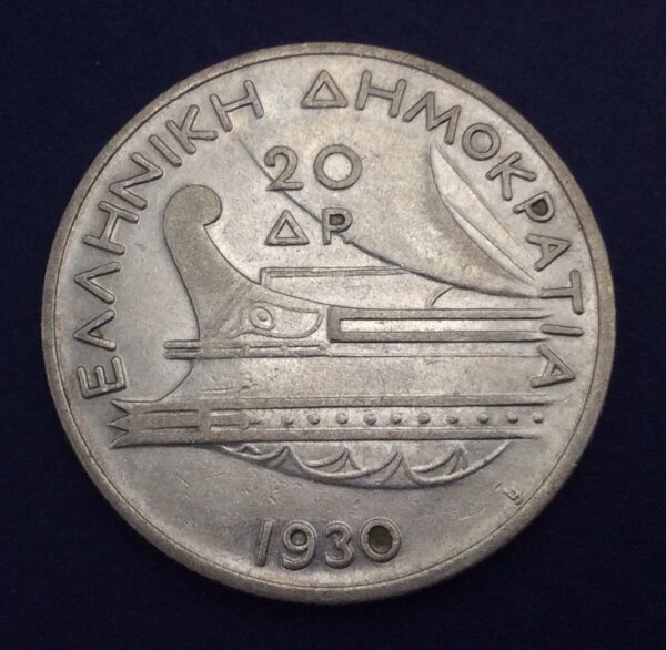 Greece 20 Drachmai 1930 GB313 - Image 2
