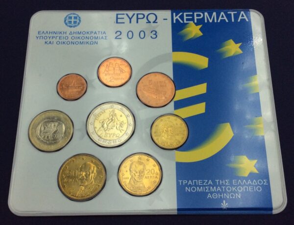 Greece 2003 Blister Euro 8 Coins