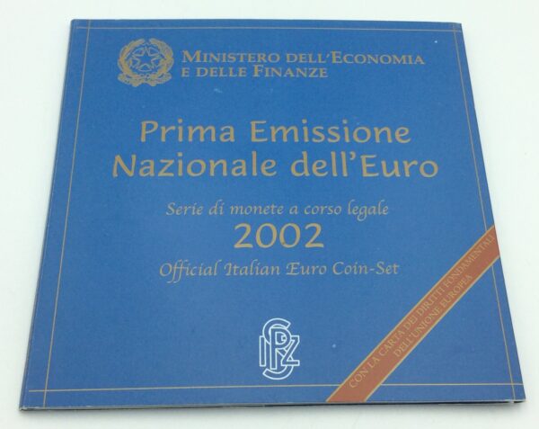 Italy 2002 Euro Set Coins Official