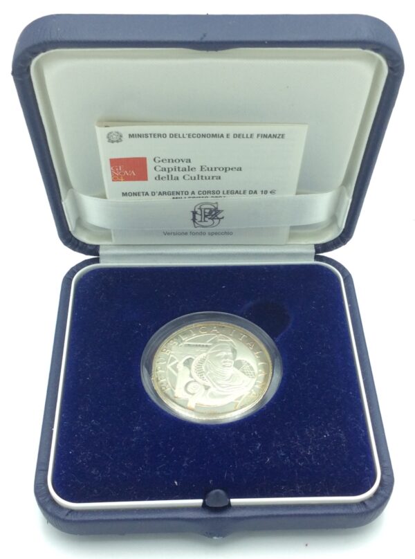 Moneta da 10 Euro 2004 Versione Proof