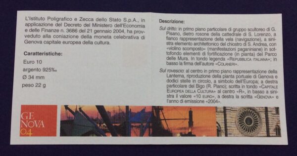 Moneta da 10 Euro 2004 Versione Fior di Conio - Image 6