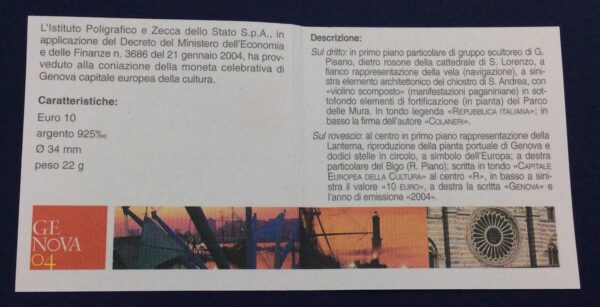 Moneta da 10 Euro 2004 Versione Proof - Image 6