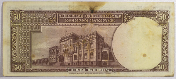 1930 50 KURUS TURKEY - PGB2c - Image 2