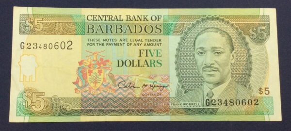 Barbados 5 Dollars 1996 GBA17