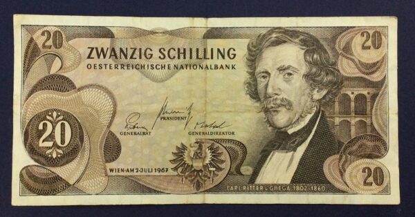 Austria 20 Schillings 1967 GBA37