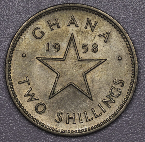2 Shillings Ghana 1958 UNC PGC31