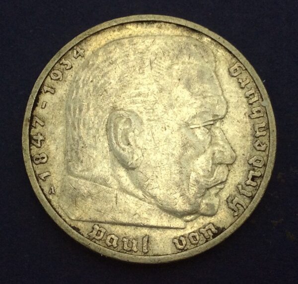Germany 5 Marks 1936 Silver GC16