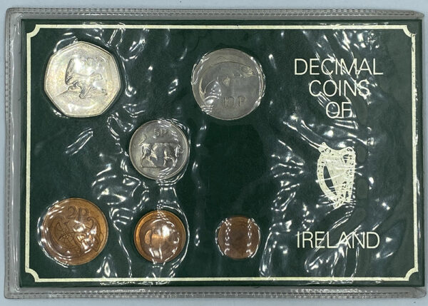 1974 DECIMAL COINS OF IRELAND BU PG
