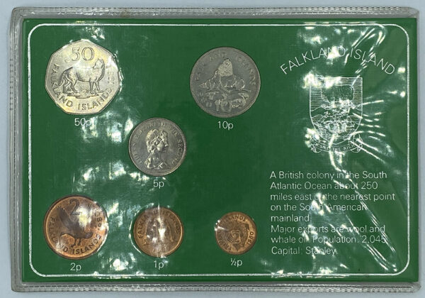 1980 FALKLAND ISLAND (BRITISH COLONY) BU COIN SET PG