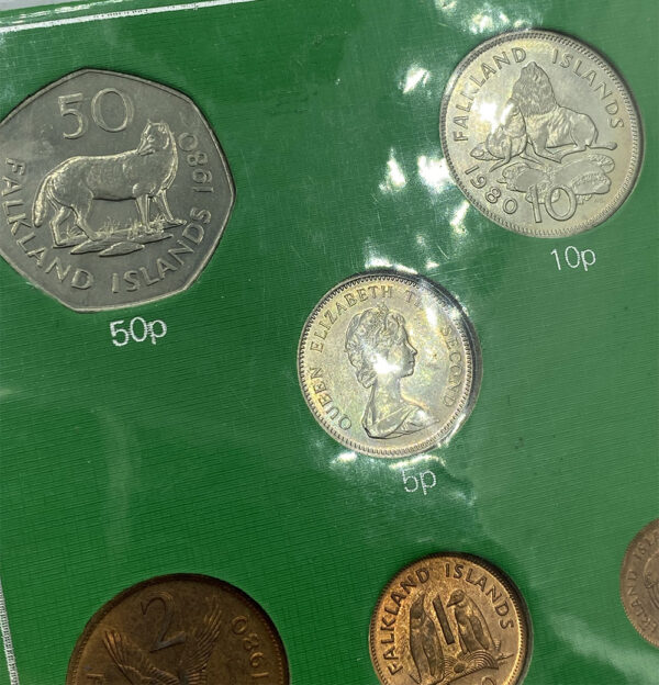 1980 FALKLAND ISLAND (BRITISH COLONY) BU COIN SET PG - Image 4