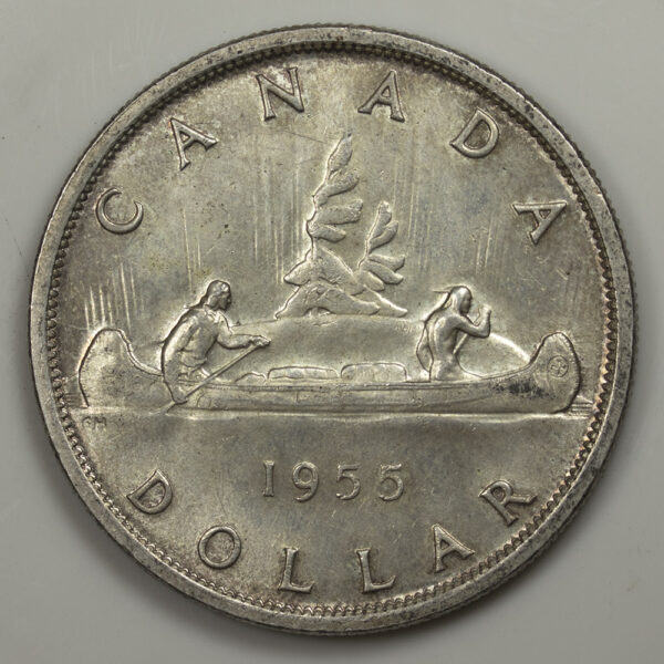 CANADA 1 Dollar 1955 Silver Coin PGC