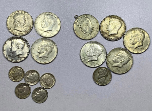 USA 15 Silver Coin Lot PGC