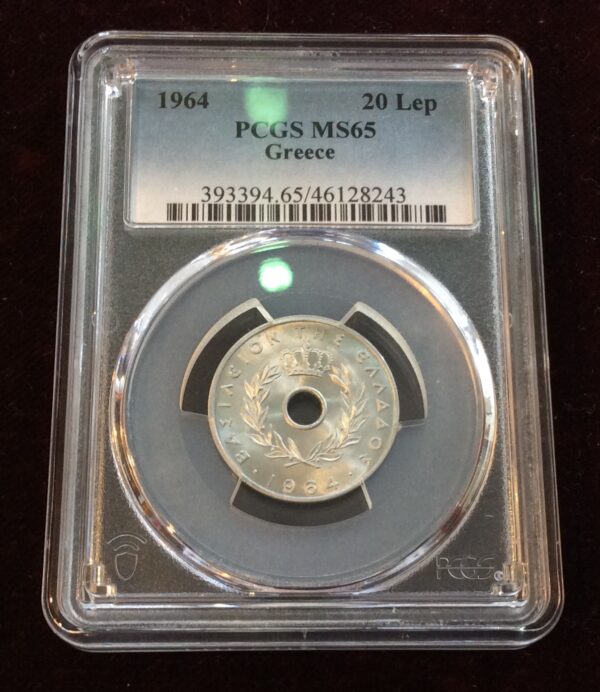 Greece 20 Lepta 1964 MS65