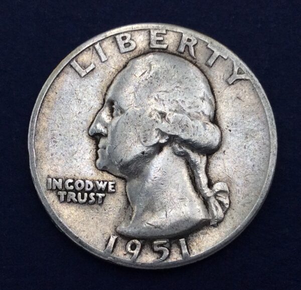 USA Quarter Dollar 1951 Silver Coin GC323