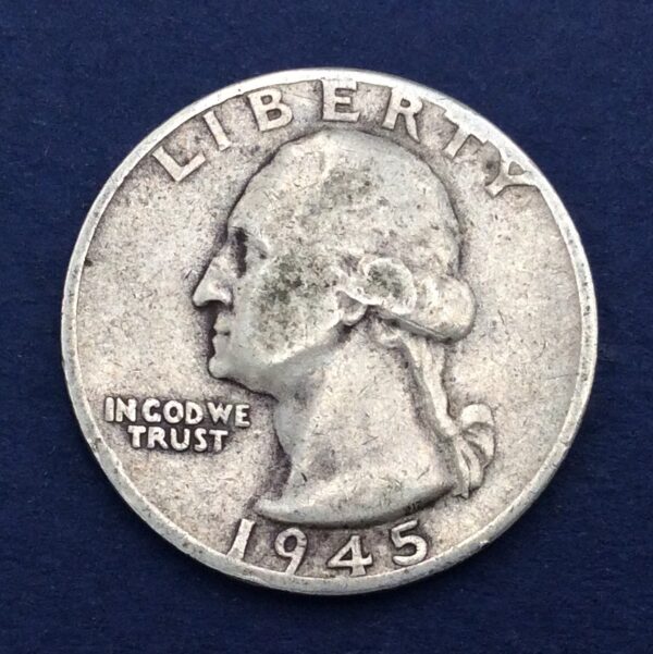 USA Quarter Dollar 1945 Silver Coin GC324