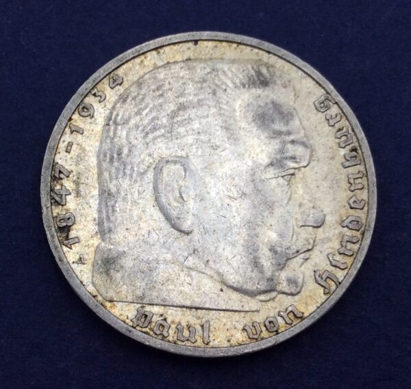 Germany 2 ReichsMark 1939 Silver Coin GC326