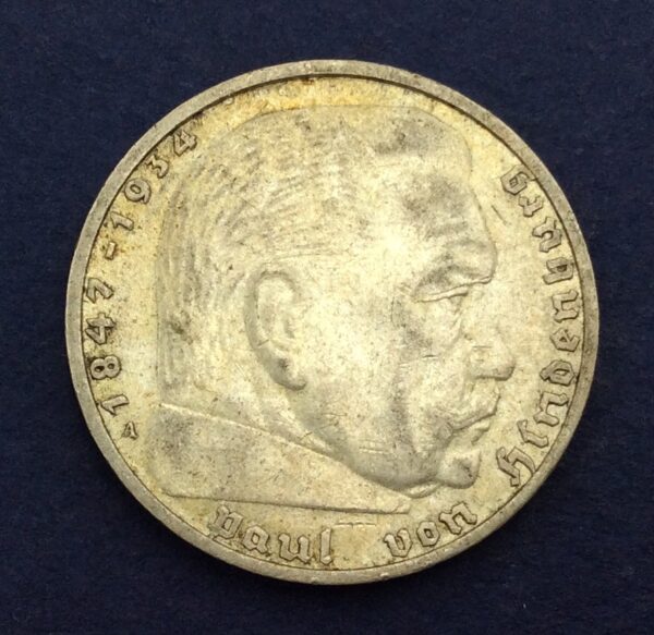Germany 2 ReichsMark 1937 Silver Coin GC327
