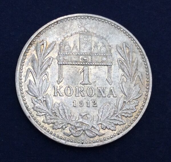 Hungary 1 Korona 1912 Silver Coin GC343 - Image 2