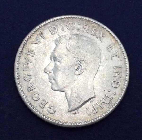 Canada 25 Cents 1945 Silver Coin GC345