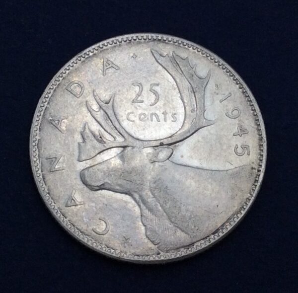 Canada 25 Cents 1945 Silver Coin GC345 - Image 2