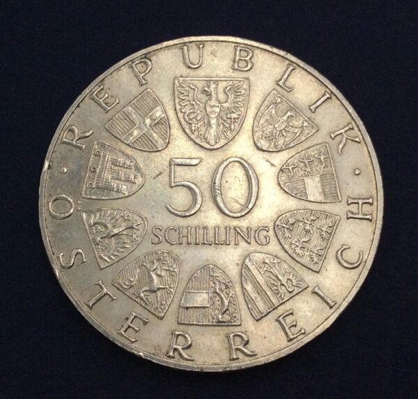Austria 50 Schilling 1974 Silver Coin GC366 - Image 2