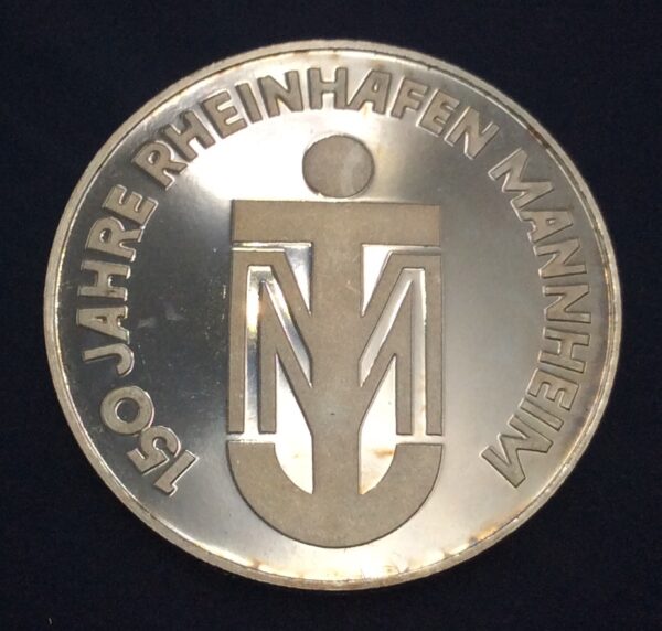 150 Jahre Rheinhafen 1978 Proof Silver Medal GC384