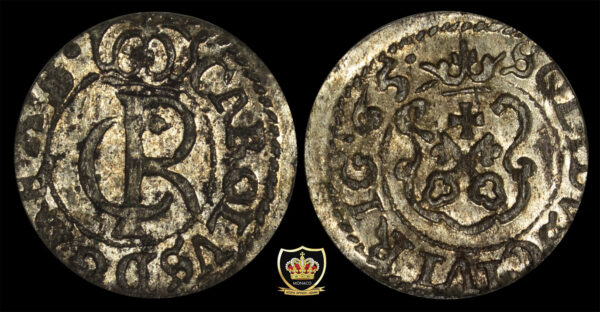 Livonia Swedish Occupation 1 Solidus Silver UNC PG