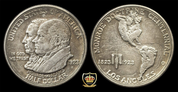 1923-S Monroe Commemorative Half Dollar Silver PGC50