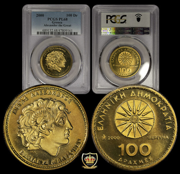 Greece 100 Drachmai 2000 PCGS PL68 (PROOF LIKE)
