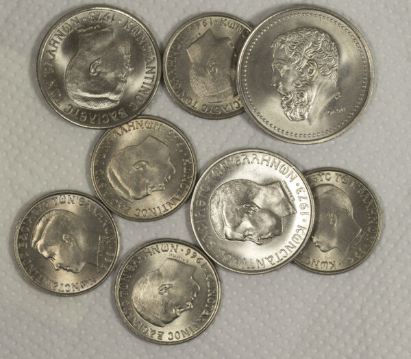 Lot 7 νομισμάτων UNC PGC (πωλουνται και χωριστά!)