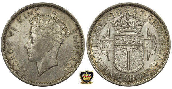 1937 Southern Rhodesia Half Crown PGC70