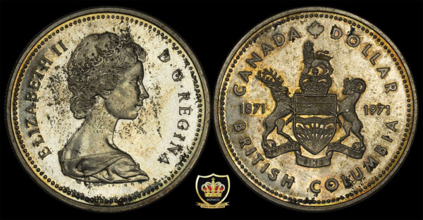 1 Dollar Silver - Elizabeth II British Columbia PGC53