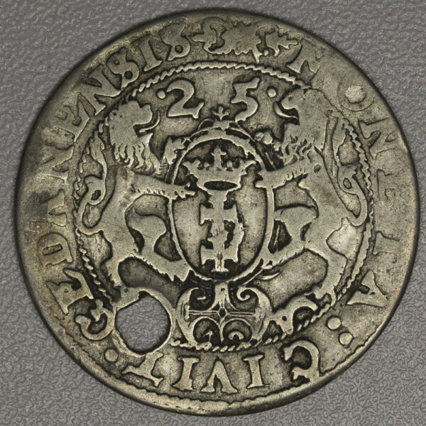 1625 1/4 Thaler Polish-Lithuanian Commonwealth (with hole) PGC91 - Image 2