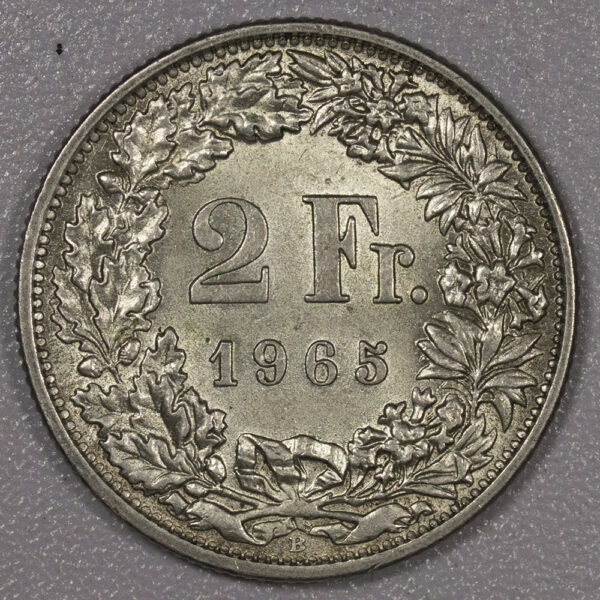 1965 2 Francs Switzerland UNC PGC92