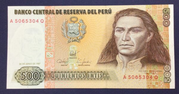 Peru 500 Intis 1987 GB704