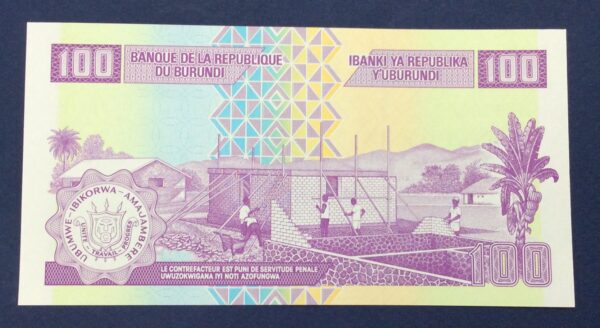 Burundi 100 Francs 2011 GB718 - Image 2