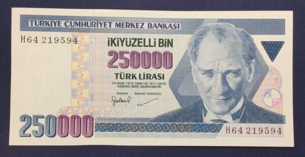Turkey 250000 Lira 1992-1998 GB732