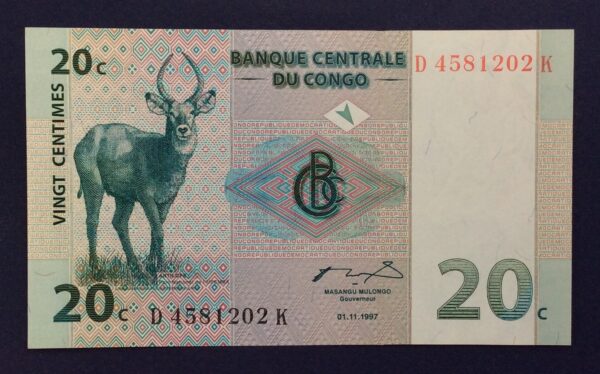 Congo 20 Centimes 1997 GB742
