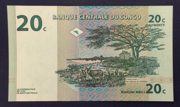 Congo 20 Centimes 1997 GB742 - Image 2