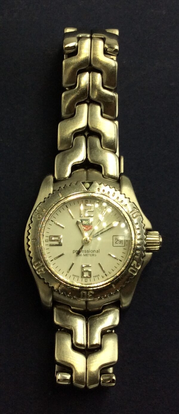 Tag Heuer Ladies White Dial Silver Stainless Steel Bracelet Watch - Image 2