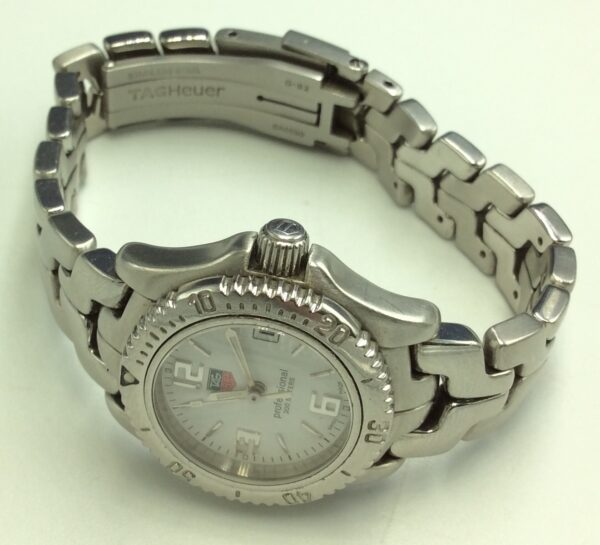 Tag Heuer Ladies White Dial Silver Stainless Steel Bracelet Watch - Image 5