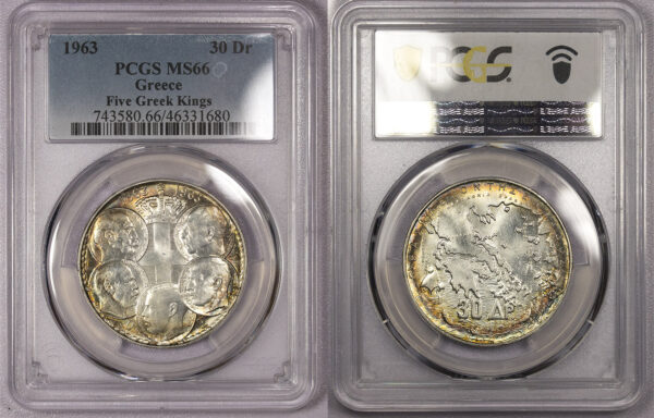 30 δραχμές 1963 PCGS MS66
